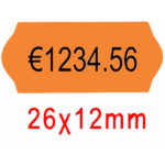 Ετικέτες Ετικετογράφου Αυτοκόλλητες 26x12mm ΦΩΣΦΟΡΙΖΕ ΠΟΡΤΟΚΑΛΙ - 1000τμχ/Ρολό