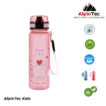 Παγούρι AlpinTec 500ml Πλαστικό KIDS Ροζ/φλαμίγκο Αρκουδάκι BPA FREE C-500FL-ZO