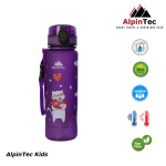 Παγούρι AlpinTec 500ml Πλαστικό KIDS Μωβ Γατούλα BPA FREE C-500PE-4