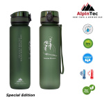 Παγούρι AlpinTec 1000ml ΜΑΧΗΤΗΣ ΣΚΟΥΡΟ ΠΡΑΣΙΝΟ BPA FREE Q-1000SP-DG