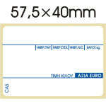 Αυτοκόλλητη θερμική ετικέτα για ζυγαριά Cas 57,5x40mm Μπλε Τύπωμα (700 ετικέτες)