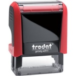 TRODAT PRINTY 4911 με τα στοιχεία σας (1 - 3 σειρές)  (38x14mm) ΚΟΚΚΙΝΗ