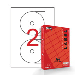 Αυτοκόλλητες ετικέτες ΛΕΥΚΕΣ TYPOTRUST LABELS Α4 ΓΙΑ CD ΔΙΣΚΟΥΣ (CD-117mm) 25Φ. (inkjet-laser-φωτοτυπικό)