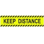 Αυτοκόλλητη επιγραφή "KEEP DISTANCE", 32x8εκ.